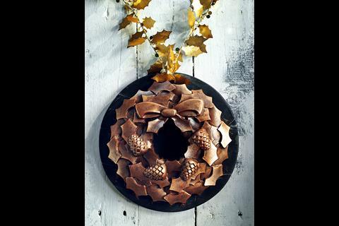 Sainsbury's puts its spin on the classic Christmas wreath with this tiffin dessert.